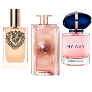 Box of 3 Fragrances: Dolce & Gabbana Devotion, My Way Giorgio Armani, and Lancôme Idôle 100ml